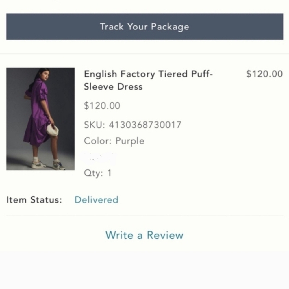 ENGLISH FACTORY TIERED‎ PUFF SLEEVE DRESS PURPLE M - Picture 12 of 15